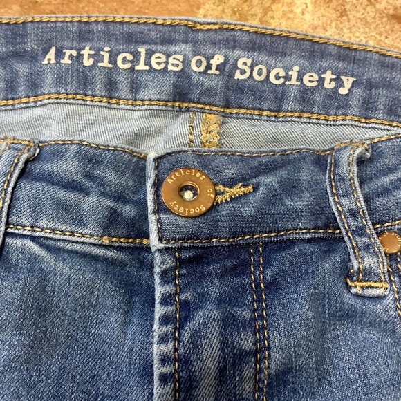 Women's Articles of Society Sarah-Elm Raw Hem Skinny Jeans SIZE 26 Waist - Picture 5 of 8